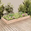 Image de vidaXL Lit surélevé de jardin doublure 240x120x25 cm bois massif sapin364301
