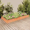 Image de Vidaxl Lit SurÃ©levÃ© De Jardin Doublure 240x120x25 Cm Bois Massif Sapin