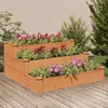 Image de vidaXL Lit surélevé de jardin marron 120x120x56cm bois massif de sapin364305