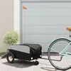 Image de vidaXL Remorque de vélo noir 30 kg fer94059