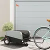Image de vidaXL Remorque de vélo noir et gris 45 kg fer94070