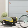 Image de vidaXL Remorque de vélo noir et jaune 45 kg fer94071
