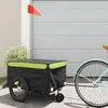 Image de Vidaxl Remorque De VÃ©lo Noir Et Vert 45 Kg Fer