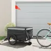 Image de vidaXL Remorque de vélo noir et gris 45 kg fer94112