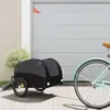 Image de vidaXL Remorque de vélo noir 30 kg fer94122