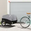 Image de vidaXL Remorque de vélo noir et gris 45 kg fer94133