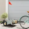 Image de vidaXL Remorque de vélo gris tissu oxford et fer94161