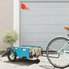 Image de vidaXL Remorque de vélo bleu tissu oxford et fer94184