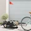 Image de vidaXL Remorque de vélo noir tissu oxford et fer94185