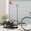 Image de Vidaxl Remorque De VÃ©lo Noir Tissu Oxford Et Fer