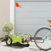 Image de vidaXL Remorque de vélo vert tissu oxford et fer94186