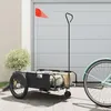 Image de Vidaxl Remorque De VÃ©lo Noir Tissu Oxford Et Fer