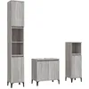 Image de vidaXL Ensemble De Meubles De Salle De Bain 3 Pcs Sonoma Gris Vidaxl Vidaxl