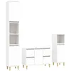 Image de vidaXL Vidaxl Ensemble De Meubles Salle De Bain 3 Pcs Blanc Bois D'ingénierie