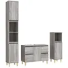 Image de vidaXL Ensemble de meubles de salle de bain 3 pcs Sonoma gris