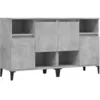 Image de vidaXL Buffets 2 pcs gris bÃ©ton 60x35x70 cm bois d'ingÃ©nierie