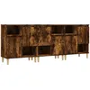Image de vidaXL Vidaxl Buffets 3 Pcs Chêne Fumé 60x35x70 Cm Bois D'ingénierie
