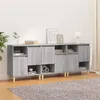 Image de vidaXL Buffets 3 pcs sonoma gris 60x35x70 cm bois d'ingénierie