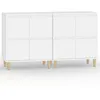 Image de vidaXL Buffets 2 pcs blanc 60x35x70 cm bois d'ingÃ©nierie