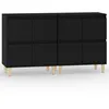 Image de vidaXL Buffets 2 pcs noir 60x35x70 cm bois d'ingÃ©nierie