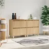 Image de vidaXL Buffets 2 pcs chêne sonoma 60x35x70 cm bois d'ingénierie