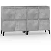 Image de vidaXL Vidaxl Buffets 2 Pcs Gris Béton 60x35x70 Cm Bois D'ingénierie