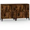 Image de vidaXL Buffets 2 pcs chÃªne fumÃ© 60x35x70 cm bois d'ingÃ©nierie