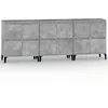 Image de vidaXL Buffets 3 pcs gris bÃ©ton 60x35x70 cm bois d'ingÃ©nierie