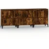 Image de vidaXL Buffets 3 pcs chÃªne fumÃ© 60x35x70 cm bois d'ingÃ©nierie