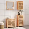 Image de vidaXL Ensemble de meubles de salle de bain 4 pcs Bois massif de noyer3185785