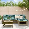 Image de vidaXL Salon de jardin 5 pcs avec coussins bois de pin imprégné3185807