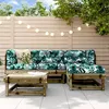 Image de Vidaxl Salon De Jardin 5 Pcs Bois De Pin ImprÃ©gnÃ©