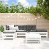 Image de vidaXL Salon de jardin 6 pcs Blanc Bois de pin massif3186334