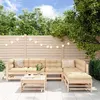Image de vidaXL Salon de jardin 7 pcs Bois de pin massif3186438