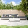 Image de Vidaxl Salon De Jardin 4 Pcs Blanc Bois De Pin Massif
