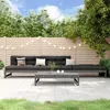 Image de vidaXL Salon de jardin 4 pcs gris bois massif de pin3186594