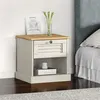 Image de vidaXL Table de chevet VIGO blanc 42x35x42 cm bois de pin massif353155