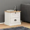 Image de vidaXL Table de chevet VIGO blanc 42x35x42 cm bois de pin massif353158