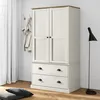 Image de vidaXL Vidaxl Garde-Robe Vigo Blanc 90x55x176 Cm Bois Massif De Pin
