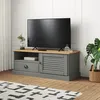 Image de vidaXL Meuble TV VIGO gris 106x40x40 cm bois massif de pin