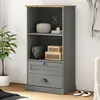 Image de vidaXL Bibliothèque VIGO gris 60x35x114,5 cm bois massif de pin353186