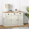 Image de vidaXL Buffet avec tiroirs VIGO 113x40x75 cm blanc bois massif de pin353191
