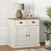 Image de vidaXL Buffet avec tiroirs VIGO 78x40x75 cm blanc bois massif de pin