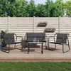Image de vidaXL Vidaxl Salon De Jardin Avec Coussins 4 Pcs Anthracite Acier