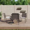Image de Vidaxl Ensemble Ã Manger De Jardin 5 Pcs Coussins RÃ©sine TressÃ©e Acier
