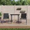 Image de vidaXL Ensemble à manger de jardin 3 pcs coussins résine tressée acier