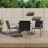 Image de Vidaxl Ensemble Ã Manger De Jardin 5 Pcs Coussins RÃ©sine TressÃ©e Acier