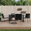 Image de vidaXL Ensemble à manger de jardin 5 pcs coussins résine tressée acier