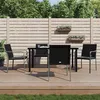 Image de vidaXL Ensemble à manger de jardin 5 pcs coussins résine tressée acier