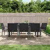 Image de vidaXL Ensemble à manger de jardin 9 pcs coussins résine tressée acier